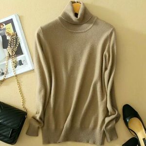 Cashmere Blend Turtleneck Sweater 1X